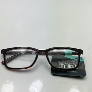 Foster Grant City Sights Reading Glasses Readers “Hobbes” 2.75 and 3.00. EG107